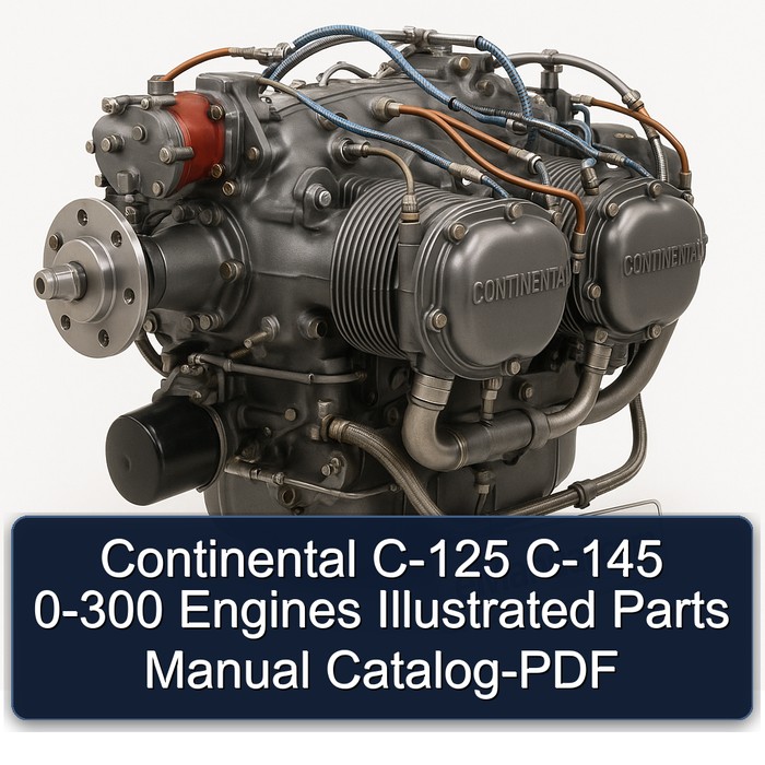 Continental C-125 C-145 0-300 Engines Illustrated Parts Manual Catalog-PDF