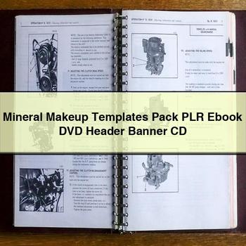 Mineral Makeup Templates Pack Plr Ebook DVD Header Banner CD PDF Download