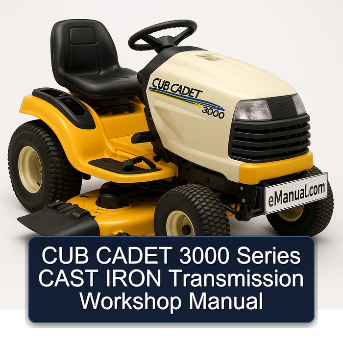 CUB CADET 3000 Serie Werkstatt-Handbuch für Gussgetriebe