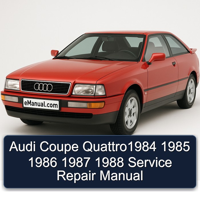 Audi Coupe Quattro1984 1985 1986 1987 1988 Service Repair Manual