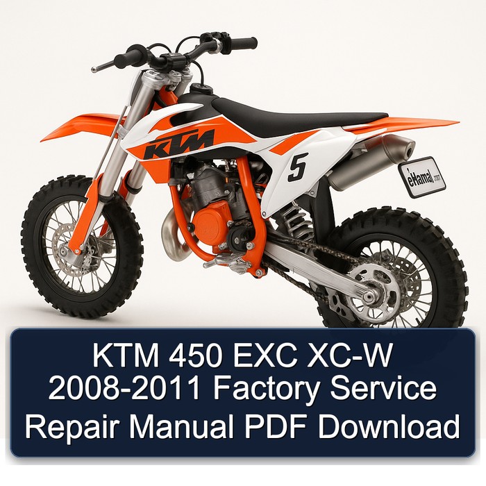 KTM 450 EXC XC-W 2008-2011 Factory Manual de servicio y reparación PDF Download