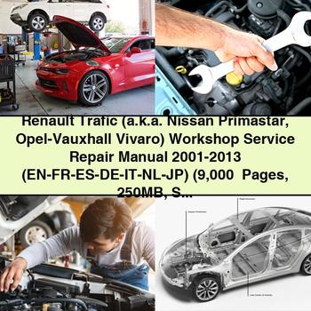 Renault Trafic Nissan Primastar Opel-Vauxhall Vivaro Workshop Service Repair Manual 2001-2013