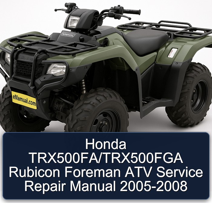 Honda TRX500FA/TRX500FGA Rubicon Foreman ATV Manual de servicio y reparación 2005-2008