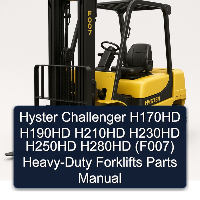 Manual de Partes para Montacargas Hyster Challenger H170HD - H280HD (F007)