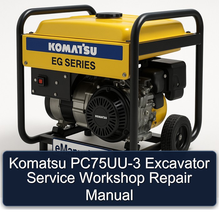 Komatsu PC75UU-3 Excavator Service Workshop Repair Manual