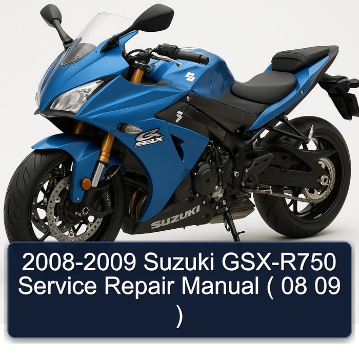 2008-2009 Suzuki GSX-R750 Manual de servicio y reparación ( 08 09 )