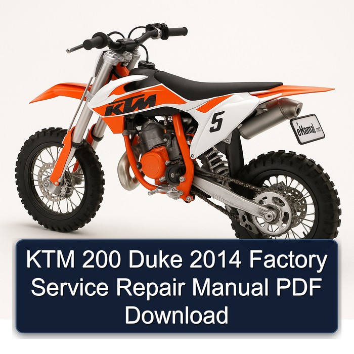 KTM 200 Duke 2014 Factory Manual de servicio y reparación PDF Download