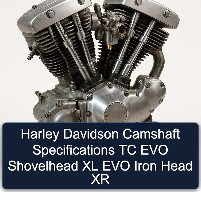 Especificaciones de Levas Harley Davidson TC EVO Shovelhead XL EVO Iron Head XR