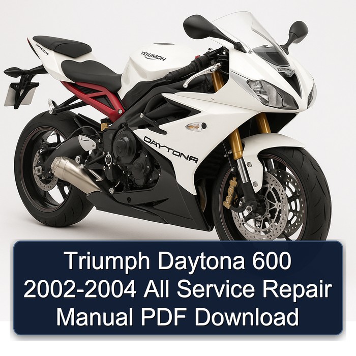 Triumph Daytona 600 2002-2004 All Manual de servicio y reparación PDF Download