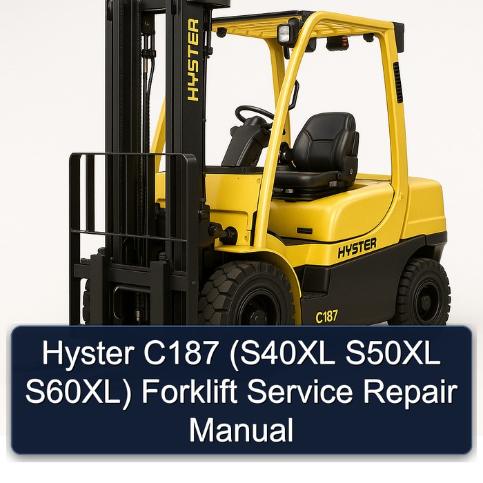 Hyster C187 (S40XL, S50XL, S60XL) Gabelstapler - Service- und Reparaturhandbuch