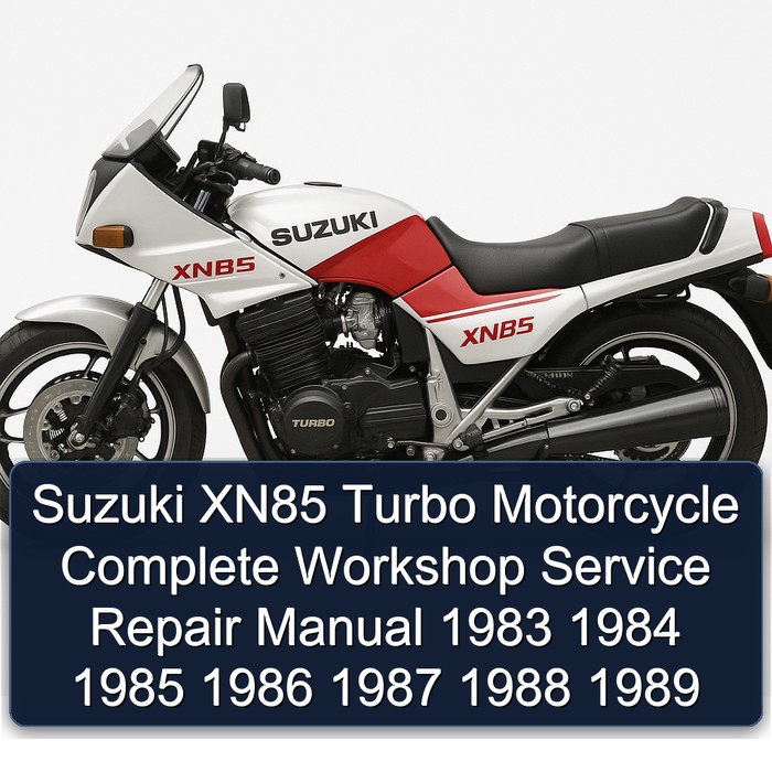 Suzuki XN85 Turbo Motorcycle Manual completo de servicio y reparación del taller 1983 1984 1985 1986 1987 1988 1989