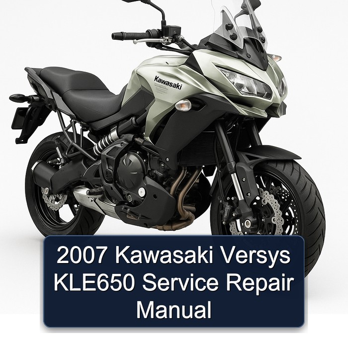 2007 Kawasaki Versys KLE650 Manual de servicio y reparación