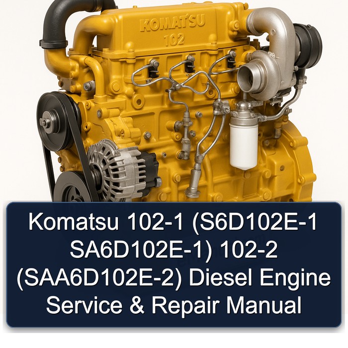 Komatsu 102-1 (S6D102E-1 SA6D102E-1) 102-2 (SAA6D102E-2) Diesel Engine Service & Repair Manual