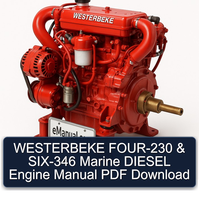 WESTERBEKE FOUR-230 & SIX-346 Marine DIESEL Engine Manual PDF Download