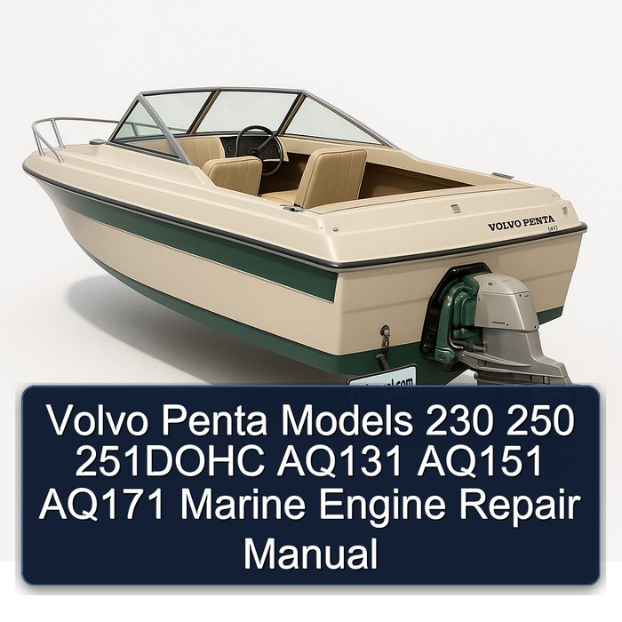Volvo Penta Models 230 250 251DOHC AQ131 AQ151 AQ171 Marine Engine Repair Manual 
