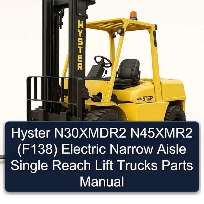 Manual de Partes para Carretillas Elevadoras Eléctricas de Pasillo Estrecho Hyster N30XMDR2 N45XMR2 (F138)