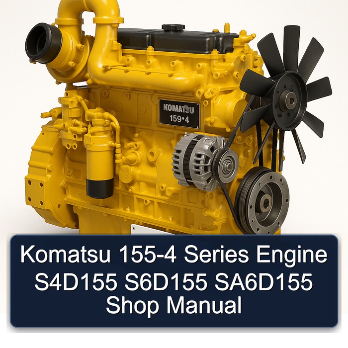  Komatsu 155-4 Series Engine S4D155 S6D155 SA6D155 Shop Manual