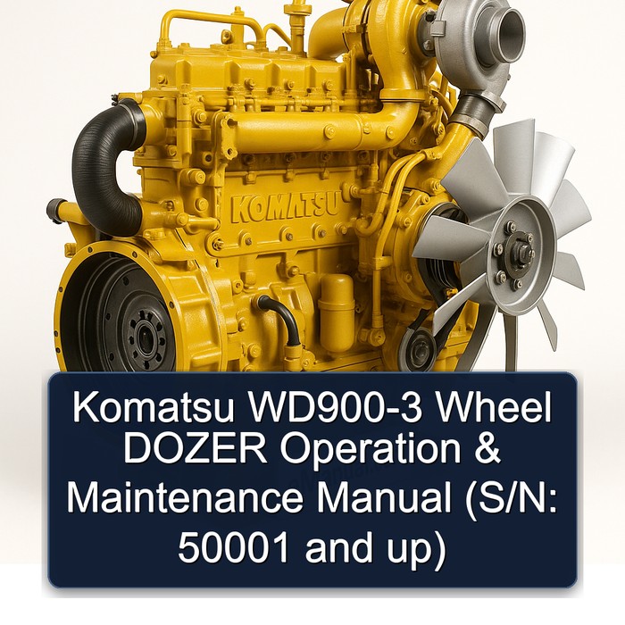 Komatsu WD900-3 Wheel DOZER Operation & Maintenance Manual (S/N: 50001 and up)