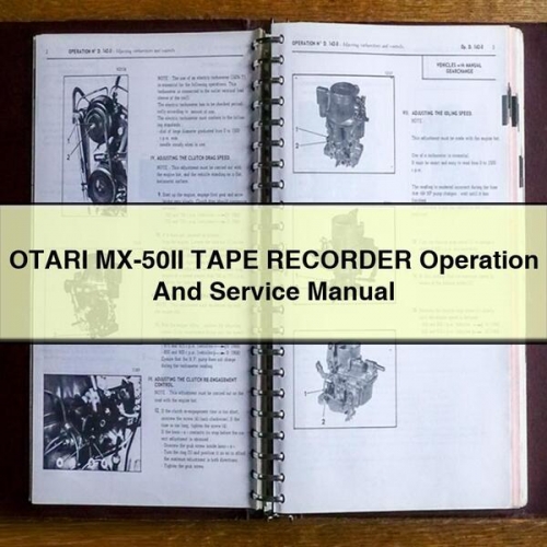 OTARI MX-50II TAPE RECORDER Operation And Service Manual PDF Download