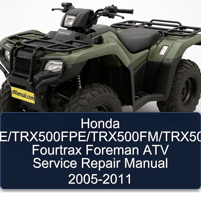 Honda TRX500/TRX500FE/TRX500FPE/TRX500FM/TRX500FPM/TRX500TM Fourtrax Foreman ATV Manual de servicio y reparación 2005-2011