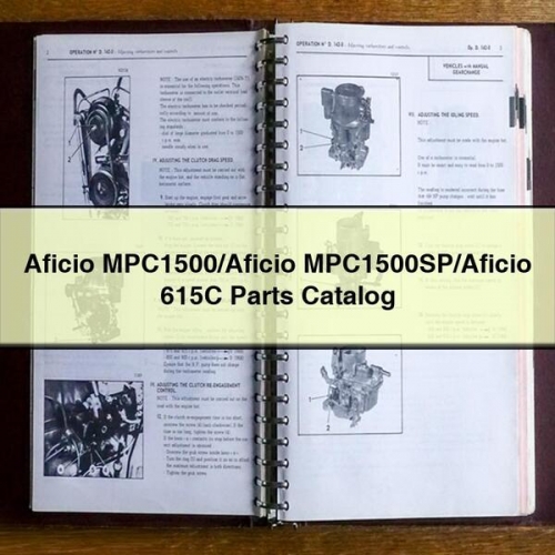 Ersatzteilkatalog für Aficio MPC1500/MPC1500SP/615C