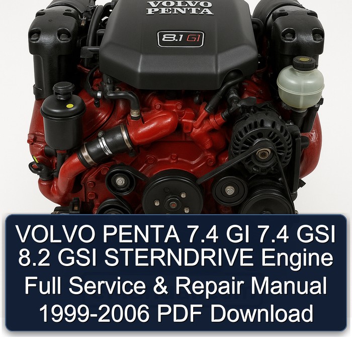 Volvo Penta 7.4/8.2 GSI Sterndrive Motoren: Wartungs- und Reparaturhandbuch (1999-2006) PDF
