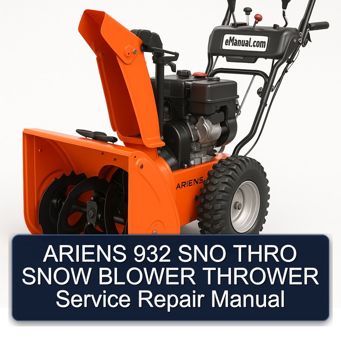ARIENS 932 SNO THRO SNOW BLOWER THROWER Service Repair Manual 