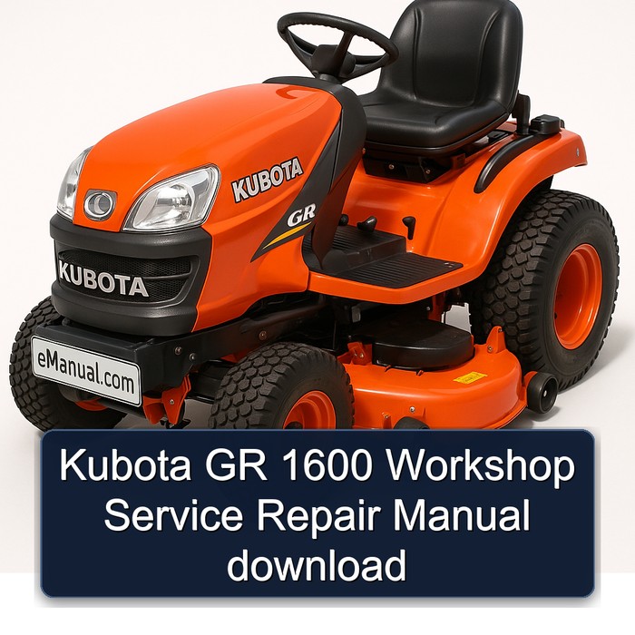 Kubota GR 1600 Workshop Service Repair Manual download