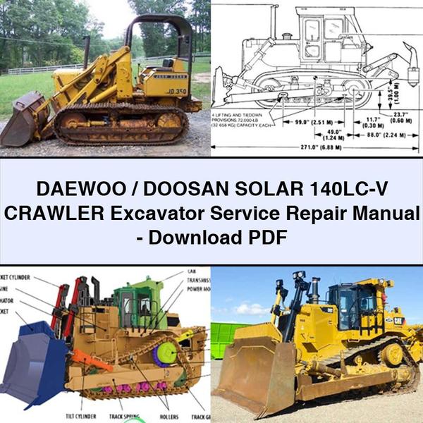 DAEWOO/DOOSAN SOLAR 140LC-V Crawler Excavator Service Repair Manual-PDF 