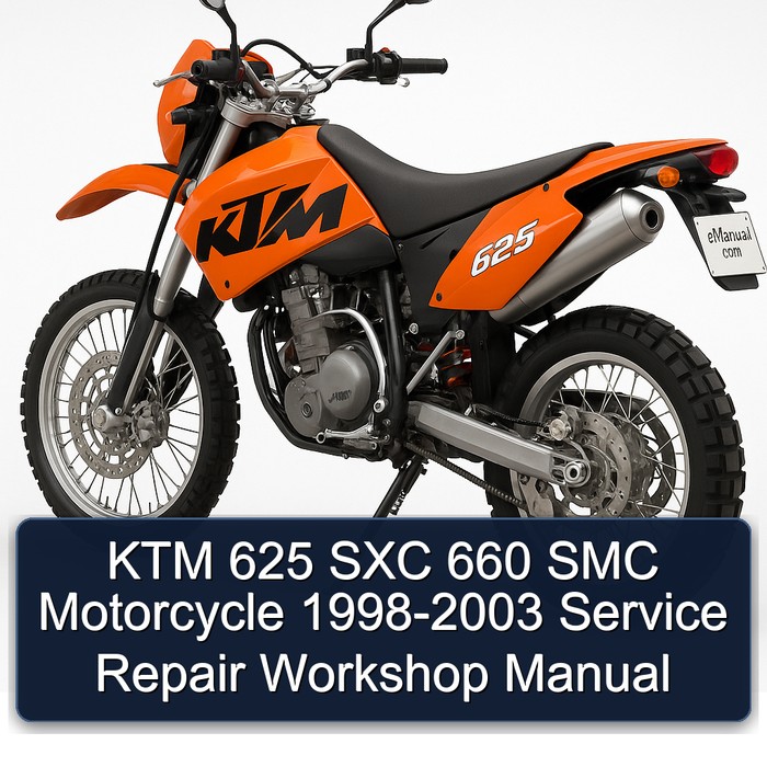 KTM 625 SXC 660 SMC Motorcycle 1998-2003 Service Repair Workshop Manual