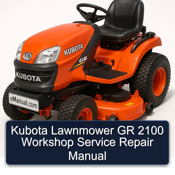Kubota Lawnmower GR 2100 Workshop Service Repair Manual