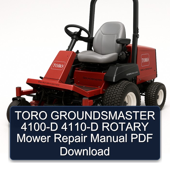 Manual de Reparación de Cortacésped Rotativo Toro Groundsmaster 4100-D 4110-D (PDF)