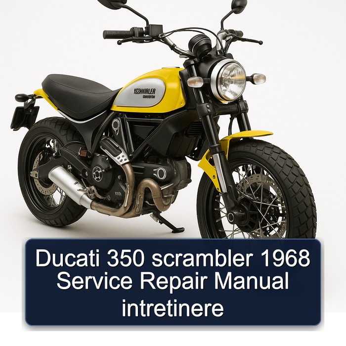 Ducati 350 scrambler 1968 Manual de servicio y reparación intretinere