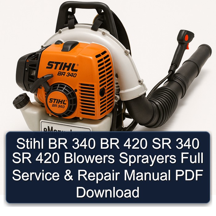 Stihl BR 340 BR 420 SR 340 SR 420 Blowers Sprayers Full Service & Repair Manual PDF Download
