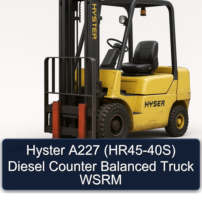 Montacargas Diesel Contrapesado Hyster A227 (HR45-40S) WSRM