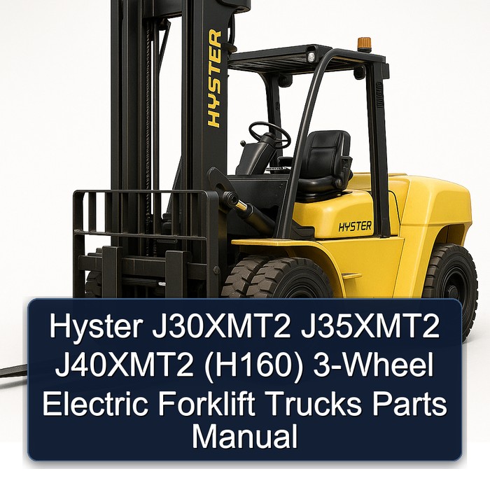 Ersatzteilhandbuch für Hyster J30XMT2, J35XMT2, J40XMT2 (H160) 3-Rad-Elektro-Gabelstapler