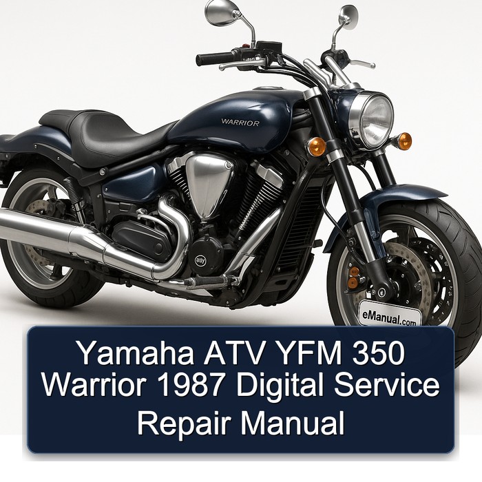 Yamaha ATV YFM 350 Warrior 1987 Digital Manual de servicio y reparación