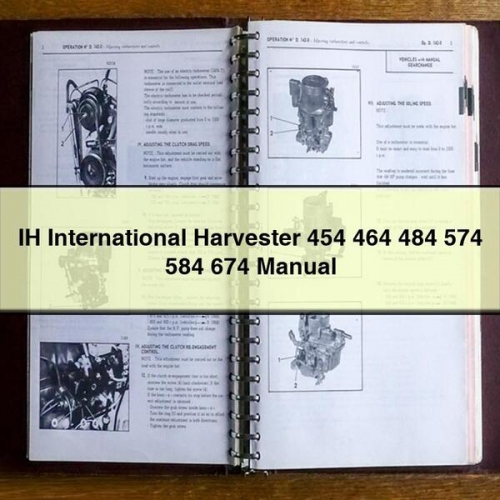 Ih International Harvester 454 464 484 574 584 674 Manual PDF Download