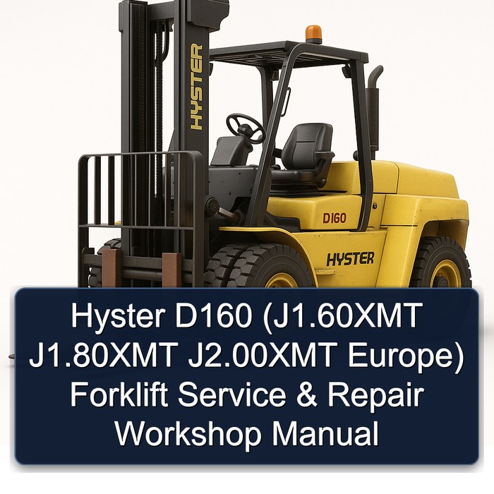 Manual de Servicio y Reparación de Montacargas Hyster D160 (J1.60XMT J1.80XMT J2.00XMT Europa)