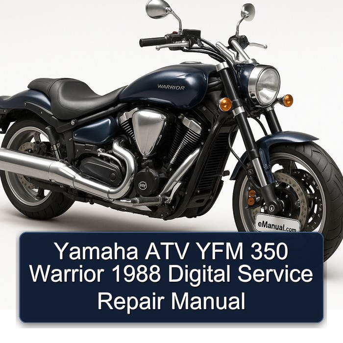 Yamaha ATV YFM 350 Warrior 1988 Digital Manual de servicio y reparación