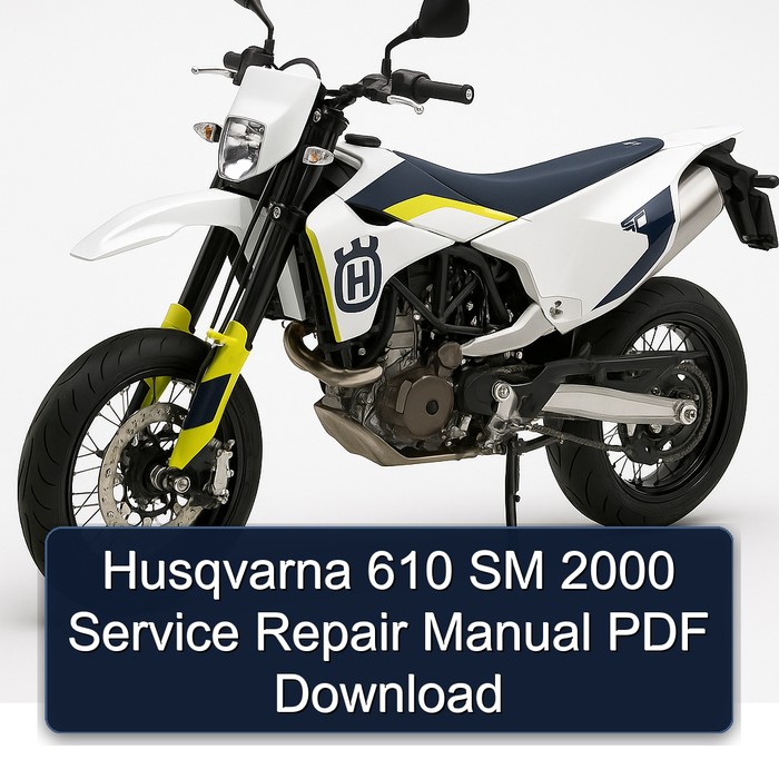 Husqvarna 610 SM 2000 Manual de servicio y reparación PDF Download
