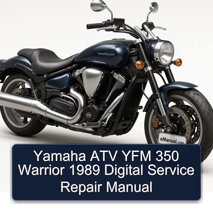 Yamaha ATV YFM 350 Warrior 1989 Digital Manual de servicio y reparación