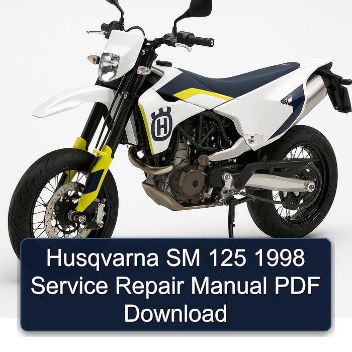 Husqvarna SM 125 1998 Manual de servicio y reparación PDF Download