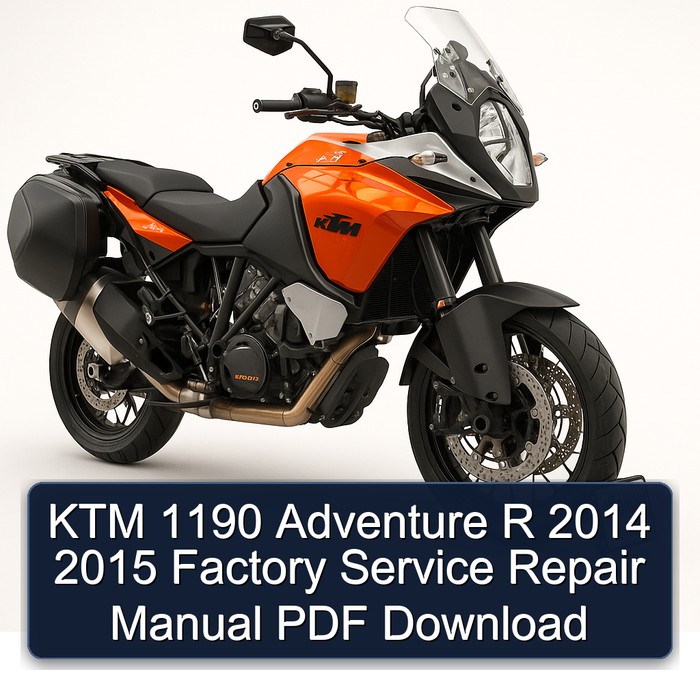 KTM 1190 Adventure R 2014 2015 Factory Manual de servicio y reparación PDF Download