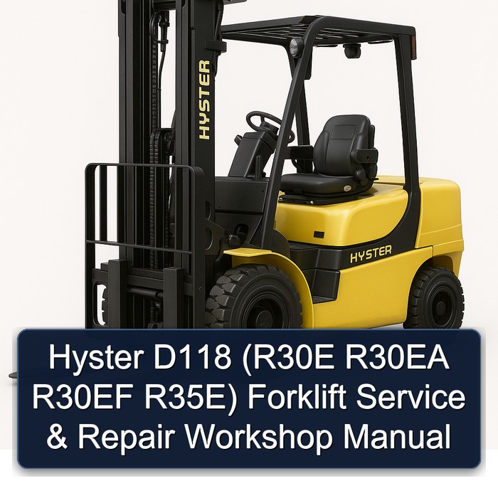 Manual de Servicio y Reparación de la Carretilla Elevadora Hyster D118 (R30E, R30EA, R30EF, R35E)