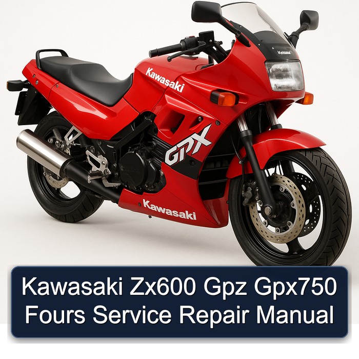 Kawasaki Zx600 Gpz Gpx750 Fours Manual de servicio y reparación