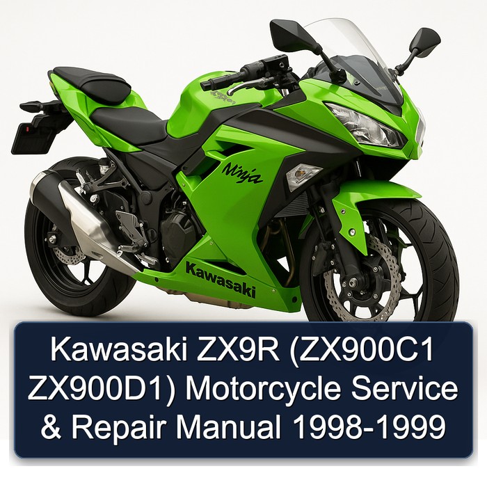 Kawasaki ZX9R (ZX900C1 ZX900D1) Motorcycle Service & Repair Manual 1998-1999