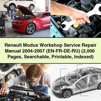 Renault Modus Workshop Service Repair Manual 2004-2007 (EN-FR-DE-RU) (2 000+ Pages Searchable  Indexed) 