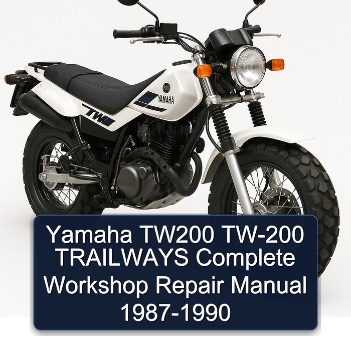 Yamaha TW200 TW-200 TRAILWAYS Complete Workshop Repair Manual 1987-1990