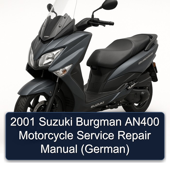 2001 Suzuki Burgman AN400 Motorcycle Manual de servicio y reparación (German)